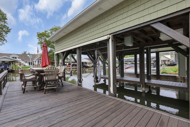 0 Canoe Ln, Thornville, OH 43076 - dock featuring boat lift and a water view
