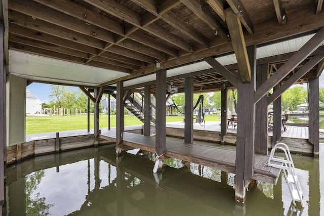 0 Canoe Ln, Thornville, OH 43076 - dock featuring a yard and boat lift