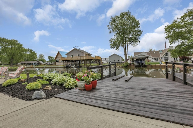 0 Canoe Ln, Thornville, OH 43076 - wooden terrace featuring a water view and a residential view