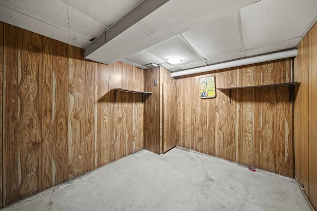 6329 Birkewood St, Columbus, OH 43229 - finished below grade area featuring wood walls