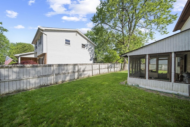 6329 Birkewood St, Columbus, OH 43229 - view of yard with a sunroom