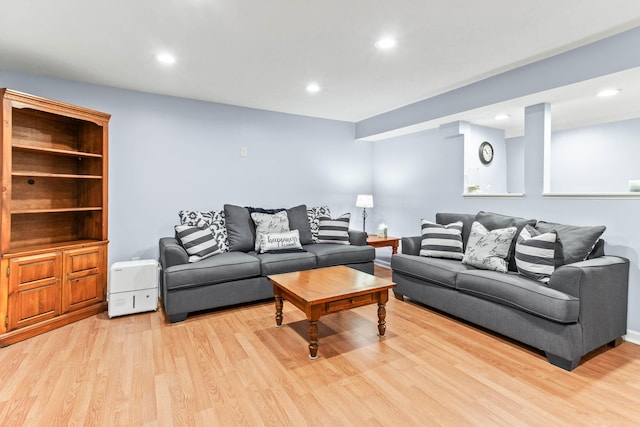 2668 Skelton Ln, Blacklick, OH 43004 - living area with light wood-type flooring and recessed lighting