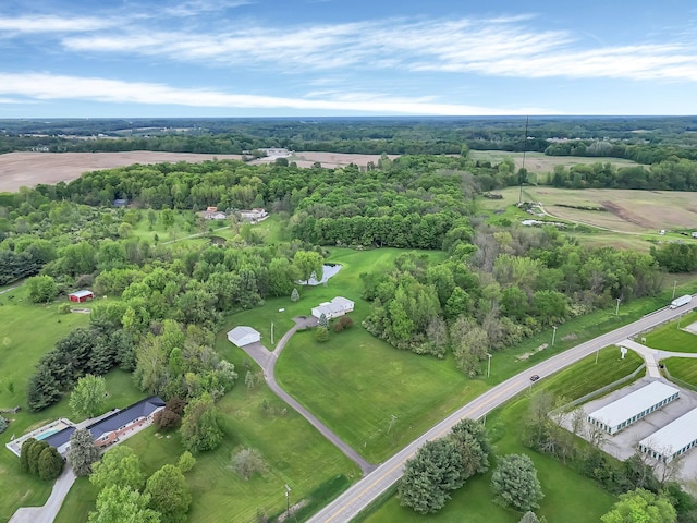 6301 Columbus Rd, Centerburg, OH 43011 - aerial view of property's location with a tree filled landscape and a large body of water