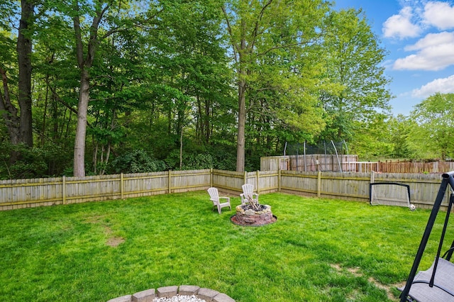 6963 Weurful Dr, Canal Winchester, OH 43110 - view of yard featuring an outdoor fire pit
