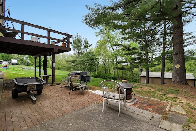 2116 Dunzweiler Dr, Zanesville, OH 43701 - view of patio with an outdoor fire pit and area for grilling