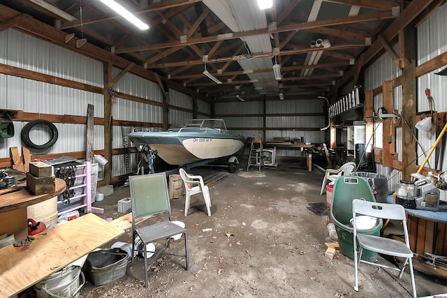 2116 Dunzweiler Dr, Zanesville, OH 43701 - garage with metal wall
