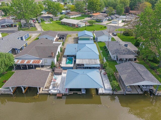 11526 Horseshoe Channel Dr, Lakeview, OH 43331 - aerial perspective of suburban area featuring a nearby body of water