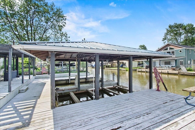 11526 Horseshoe Channel Dr, Lakeview, OH 43331 - dock featuring boat lift and a water view
