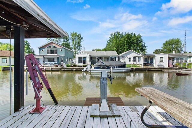 11526 Horseshoe Channel Dr, Lakeview, OH 43331 - dock with a water view and a residential view