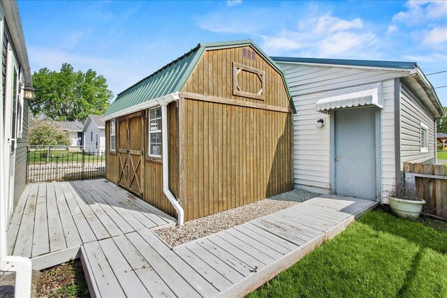 11526 Horseshoe Channel Dr, Lakeview, OH 43331 - view of outbuilding with fence and an outbuilding