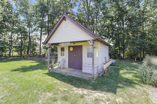view of outbuilding featuring an outdoor structure