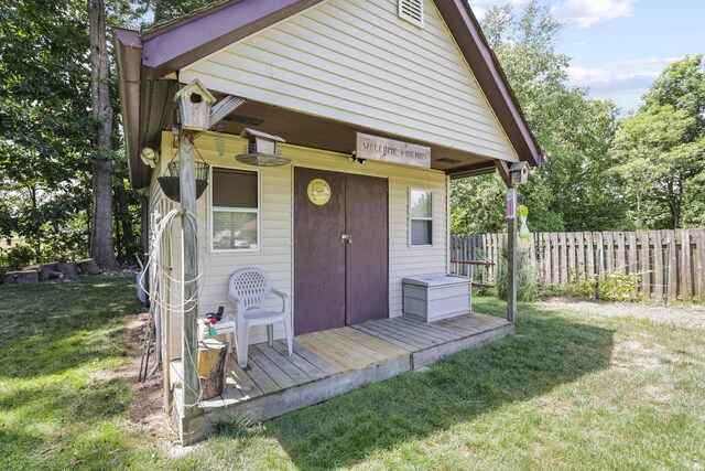 view of outbuilding