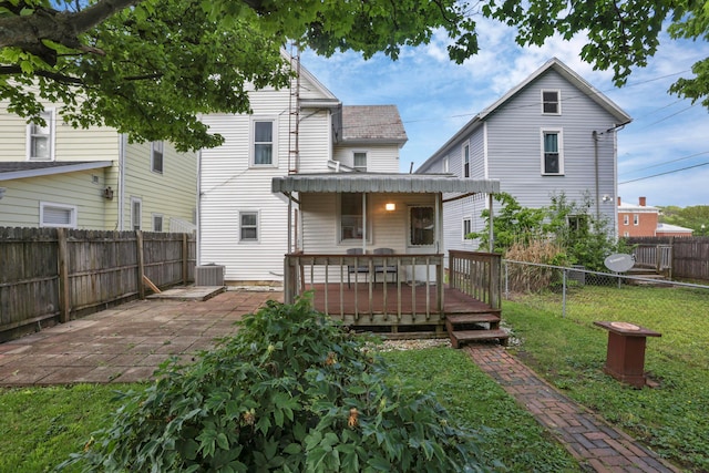 222 Union St, Lancaster, OH 43130 - back of house featuring a patio area, a deck, and cooling unit