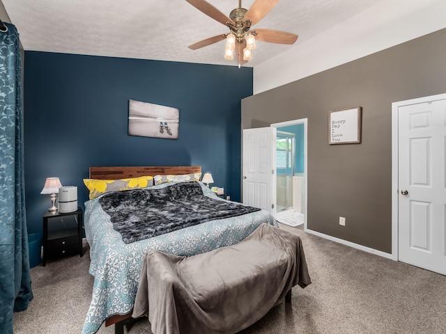 299 Stonhope Dr, Delaware, OH 43015 - carpeted bedroom featuring ceiling fan and ensuite bathroom