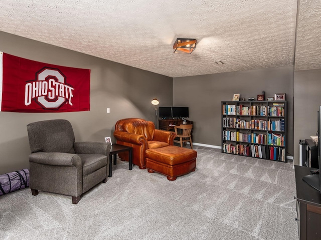 299 Stonhope Dr, Delaware, OH 43015 - living area featuring carpet and a textured ceiling