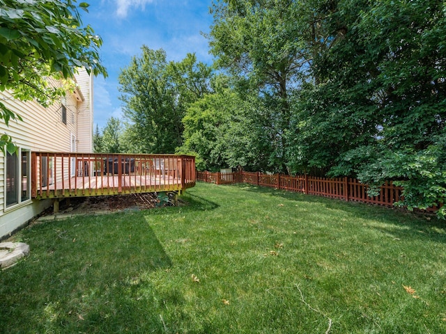 299 Stonhope Dr, Delaware, OH 43015 - view of yard featuring a wooden deck