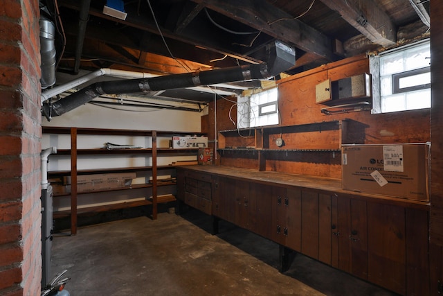 459 E Whittier St, Columbus, OH 43206 - below grade area featuring healthy amount of natural light and a workshop area