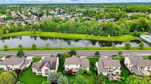 6467 Spring Run Dr, Westerville, OH 43082 - aerial perspective of suburban area featuring a large body of water
