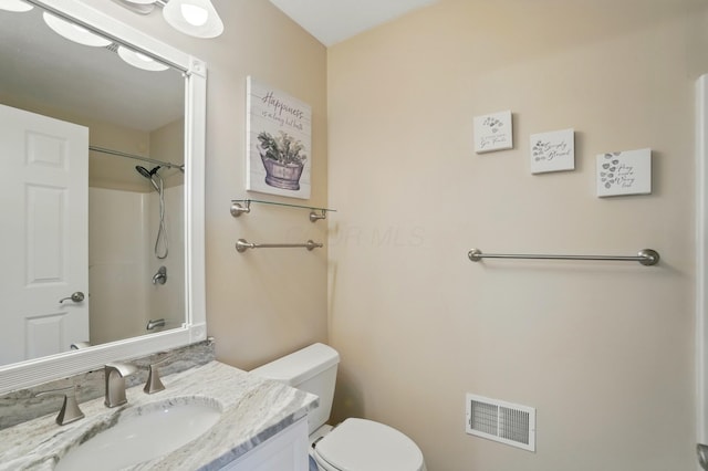 6467 Spring Run Dr, Westerville, OH 43082 - bathroom featuring toilet, vanity, and a shower