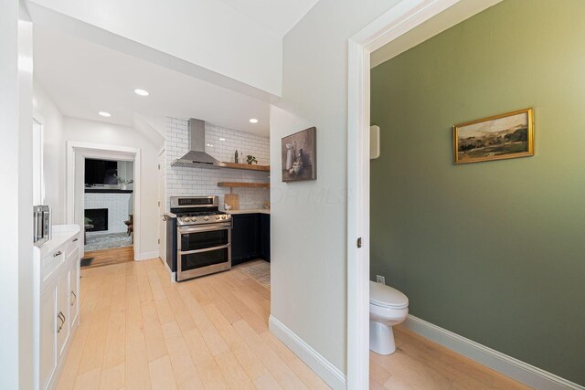 1272 Broadview Ave, Columbus, OH 43212 - hall featuring light wood-type flooring, baseboards, and recessed lighting