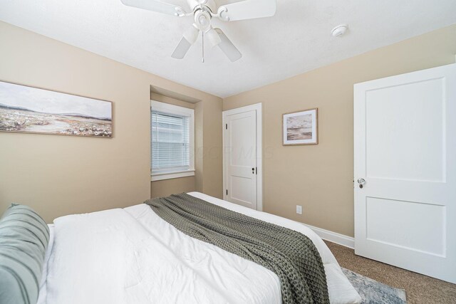 1272 Broadview Ave, Columbus, OH 43212 - bedroom featuring carpet floors, baseboards, and a ceiling fan