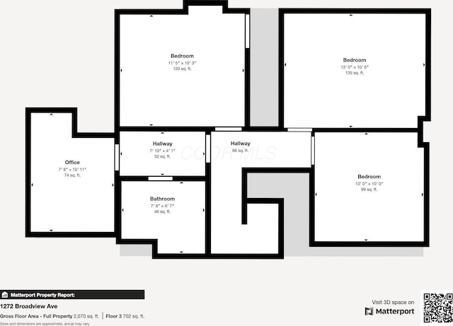 1272 Broadview Ave, Columbus, OH 43212 - floor plan / room layout