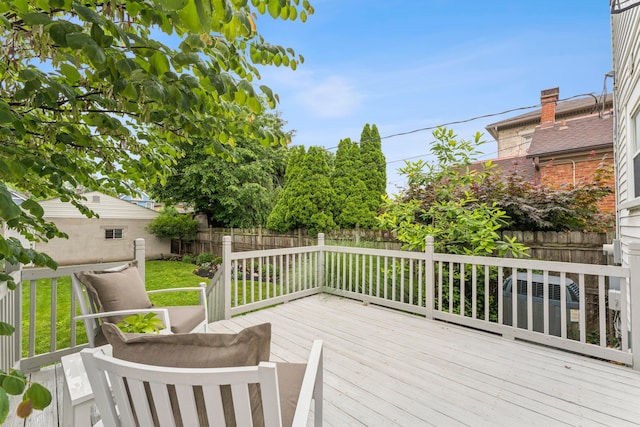 1057 Harrison Ave, Columbus, OH 43201 - wooden deck featuring a fenced backyard