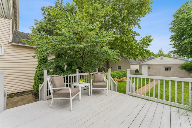 1057 Harrison Ave, Columbus, OH 43201 - wooden terrace featuring a yard