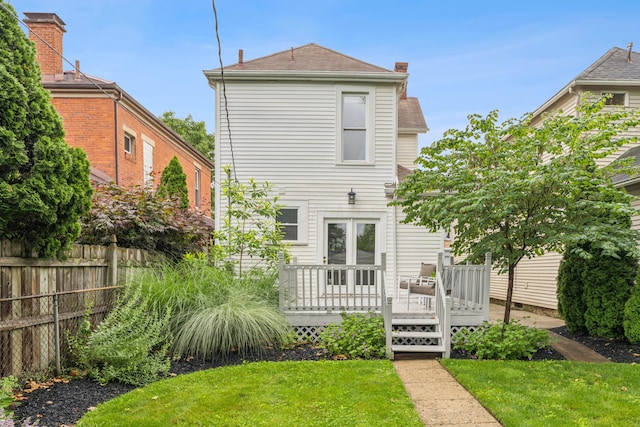 1057 Harrison Ave, Columbus, OH 43201 - rear view of property featuring a wooden deck