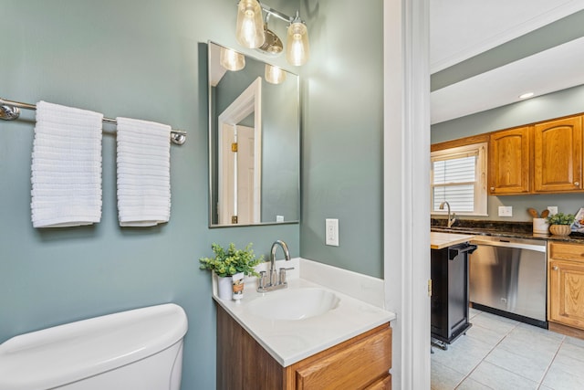 1057 Harrison Ave, Columbus, OH 43201 - bathroom featuring vanity and tile patterned flooring