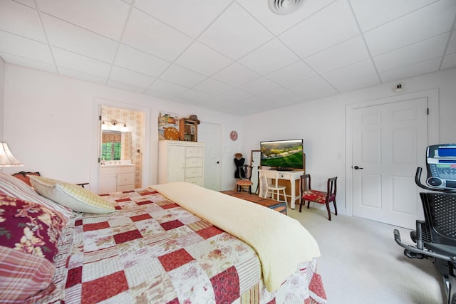 7326 State Route 19 Unit 3, Lots 1-2, Mount Gilead, OH 43338 - carpeted bedroom with a drop ceiling and ensuite bath