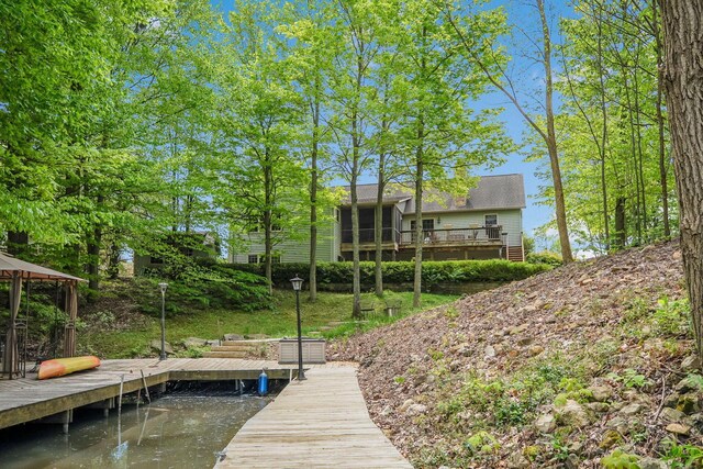 7326 State Route 19 Unit 3, Lots 1-2, Mount Gilead, OH 43338 - dock area with a gazebo