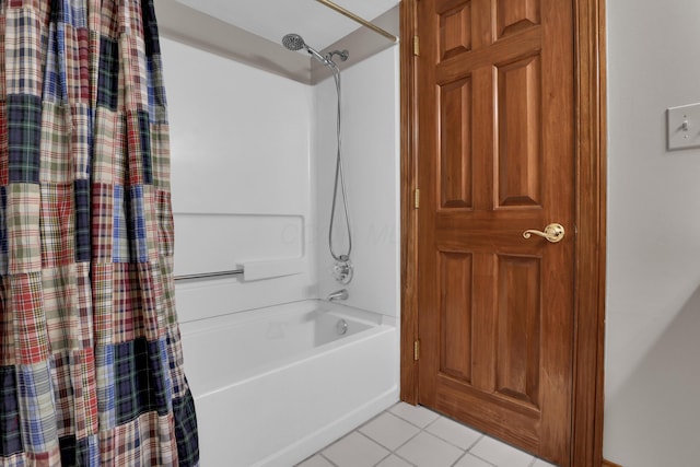 7832 Windsor Ave NW, Canal Winchester, OH 43110 - bathroom featuring shower / bath combo with shower curtain and tile patterned flooring