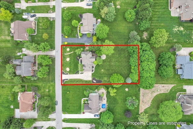 7832 Windsor Ave NW, Canal Winchester, OH 43110 - aerial view of residential area featuring property boundaries highlighted