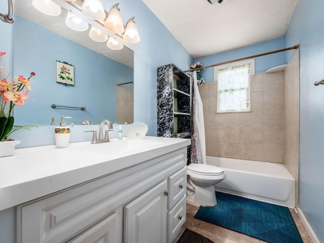 5030 Holbrook Dr, Columbus, OH 43232 - full bath featuring shower / tub combo with curtain, toilet, and vanity