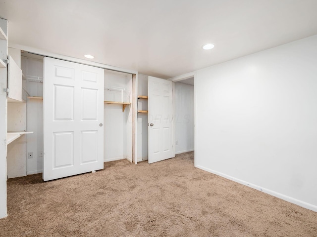 5030 Holbrook Dr, Columbus, OH 43232 - unfurnished bedroom featuring carpet, a closet, baseboards, and recessed lighting