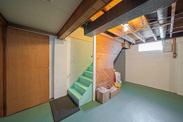 6241 Faircrest Rd, Columbus, OH 43229 - below grade area featuring stairway