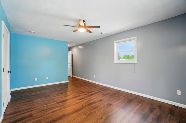 820 N Walnut St, Baltimore, OH 43105 - unfurnished room with ceiling fan, baseboards, and wood finished floors
