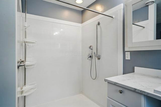 820 N Walnut St, Baltimore, OH 43105 - bathroom featuring vanity and a tile shower