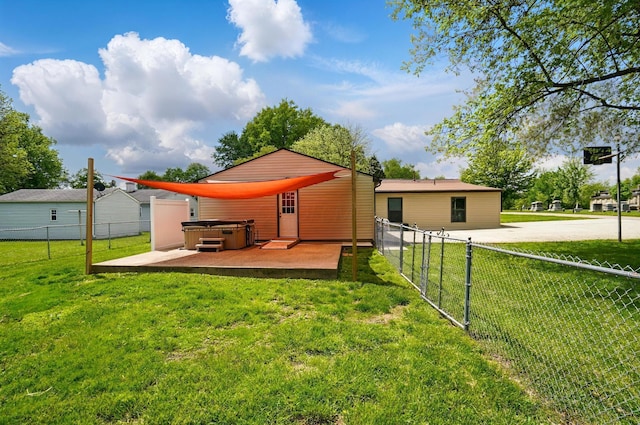 820 N Walnut St, Baltimore, OH 43105 - back of house with a hot tub and a patio