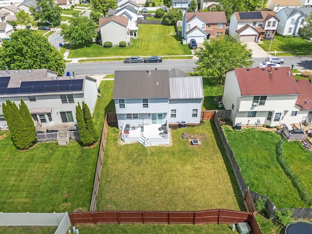 aerial view of residential area
