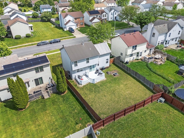 aerial view of residential area