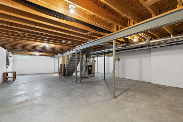 1980 Maxwell Ave, Lewis Center, OH 43035 - below grade area featuring stairs and heating unit