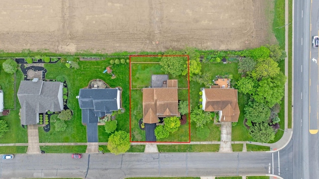 1980 Maxwell Ave, Lewis Center, OH 43035 - aerial view of property and surrounding area featuring property boundaries highlighted