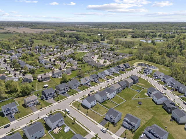 136 Bigelow Dr, Johnstown, OH 43031 - aerial view of property and surrounding area featuring a large body of water and nearby suburban area