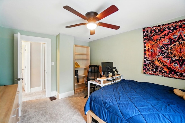 114 Roosevelt Dr, Springfield, OH 45504 - bedroom with carpet floors, baseboards, and ceiling fan