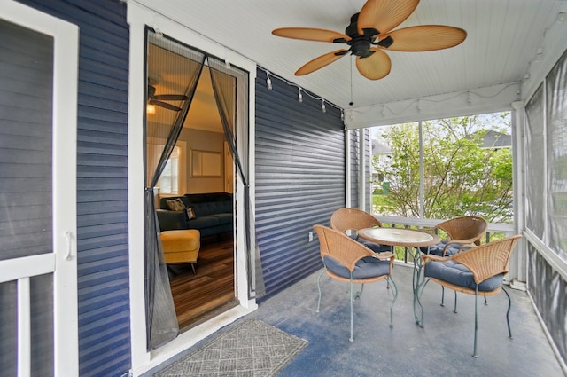 114 Roosevelt Dr, Springfield, OH 45504 - sunroom / solarium with ceiling fan