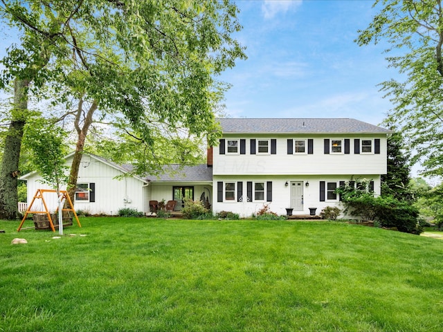 1314 N Howell Dr, Newark, OH 43055 - view of front of house with a front yard and roof with shingles