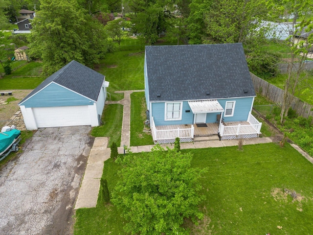 aerial view of property and surrounding area