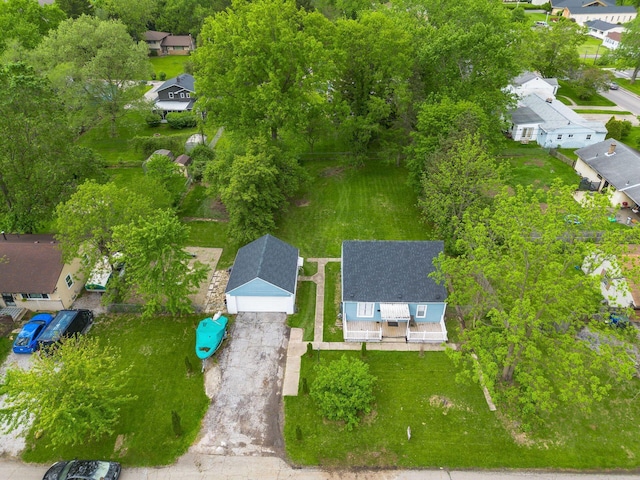 aerial perspective of suburban area